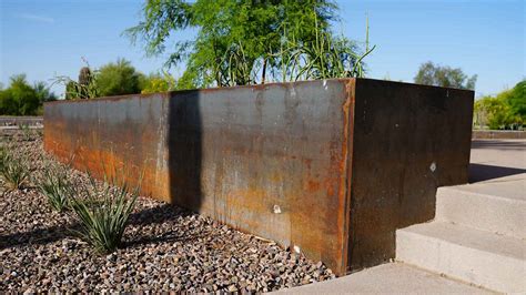 steel planter boxes dallas|baldwin metal planter box.